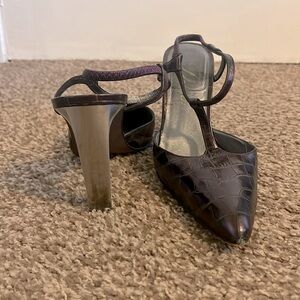 Delman purple heels